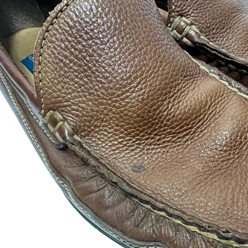 Giorgio Brutini Loafers Mens 13 M Brown Park Ave Pebbled Leather Slip On 9680